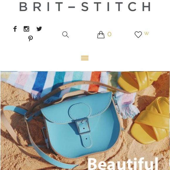 Brit-Stitch Half -Pint Satchel Cream Leather Bag Crossbody NWOT - Picture 10 of 12